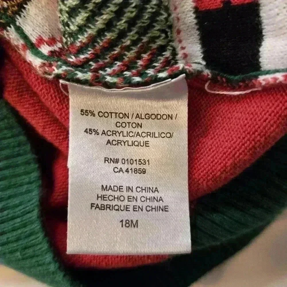 Star Wars Grogu Ugly Christmas Sweater Red Green Baby 18 months